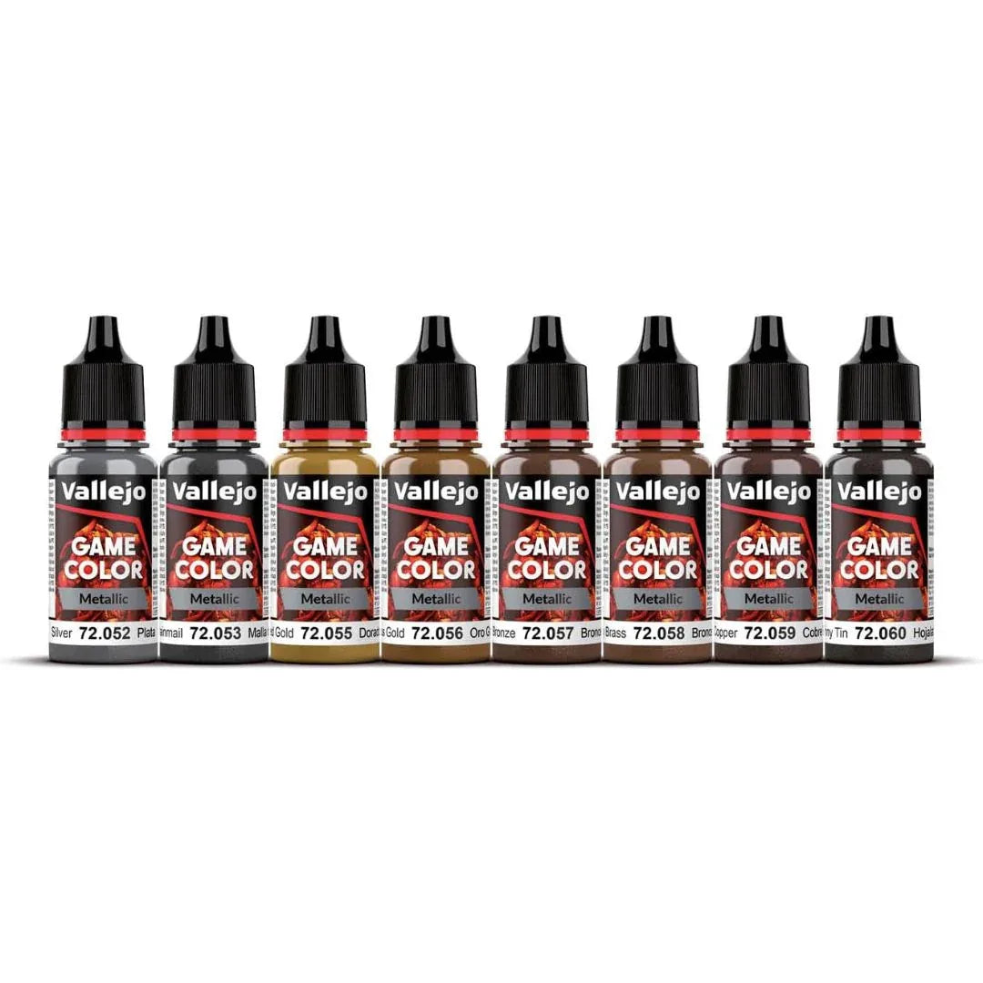 peinture aérographe métallique Vallejo 8 pots effets métalliques maquettes figurines bonne fluidité