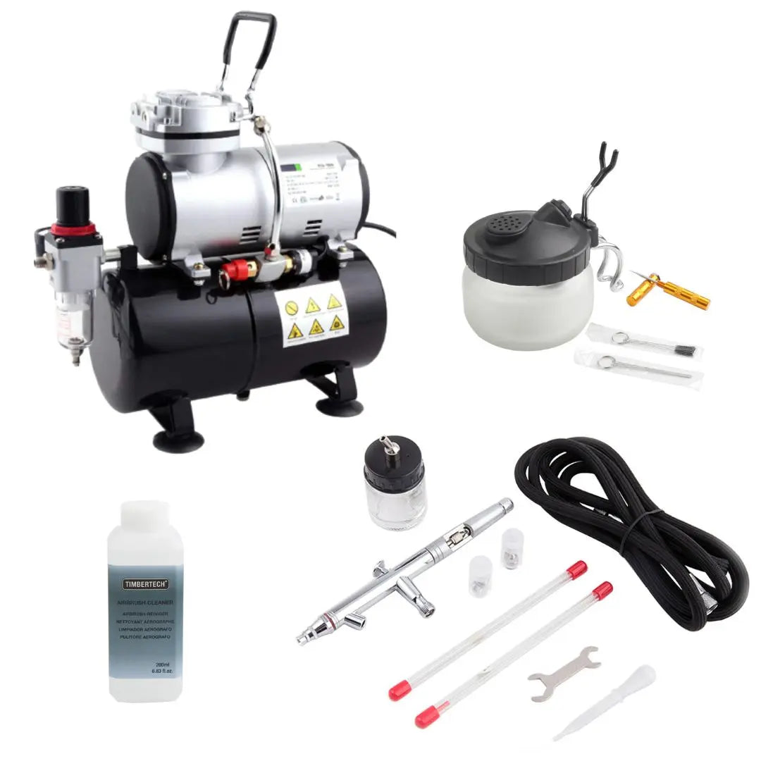 Kit aérographe FENGDA BD-182K et compresseur AS-186 complet