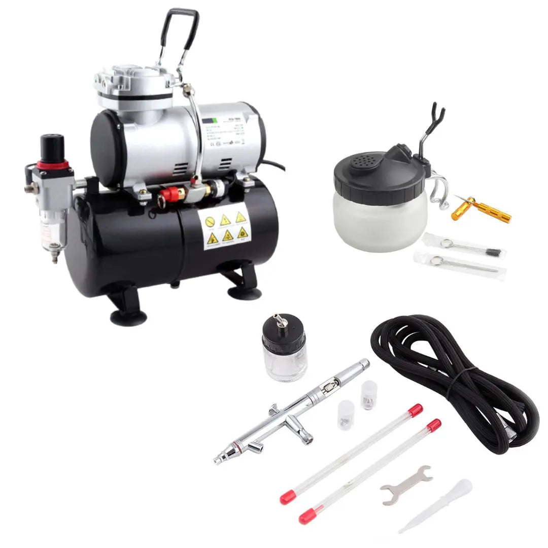 Kit aérographe FENGDA BD-182K et compresseur AS-186 complet