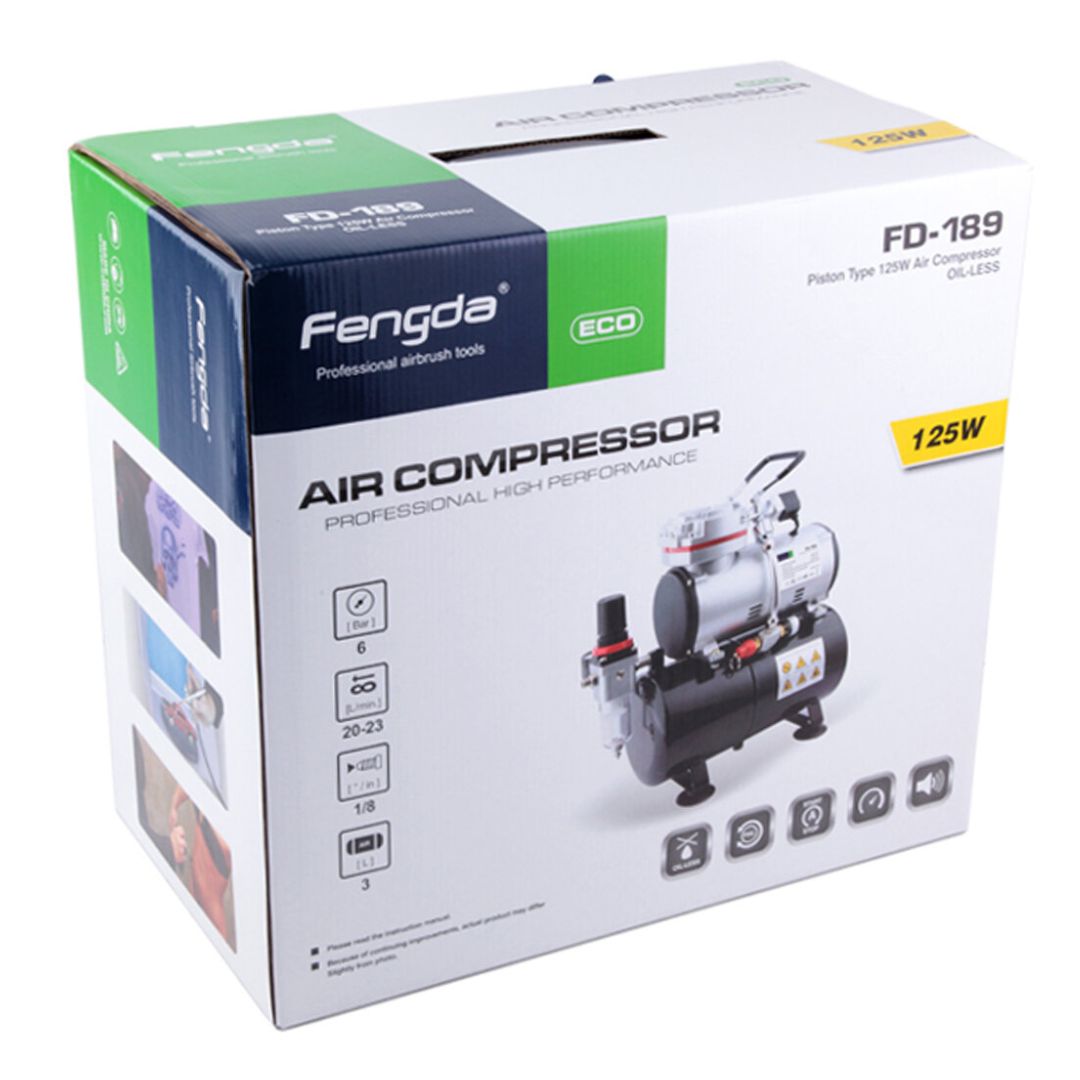 Compresseur pour aérographe AS-189 avec cuve allant à 6 bars