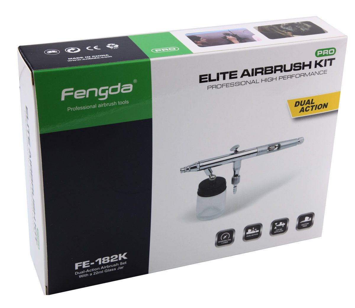aérographe fengda bd-182 double action pour peinture de grandes surfaces et maquettes