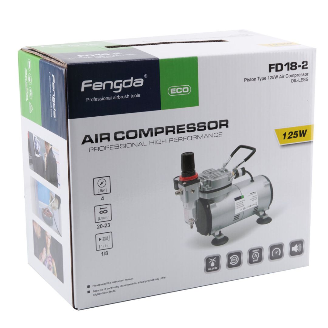 Kit aérographe BD-138 + compresseur FD-18-2 + accessoires