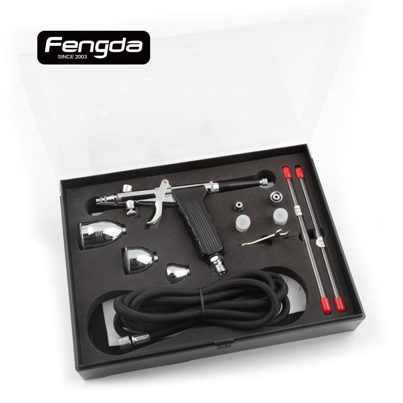 aerographe airbrush cake aerografo air brush paint tigger tattoo tanning gravity Fengda nail art spray gun model - Aérographe France