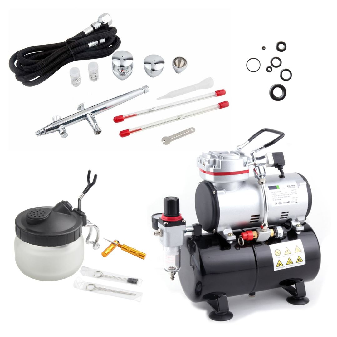 meilleur kit aérographe professionnel 186K et compresseur AS-189
