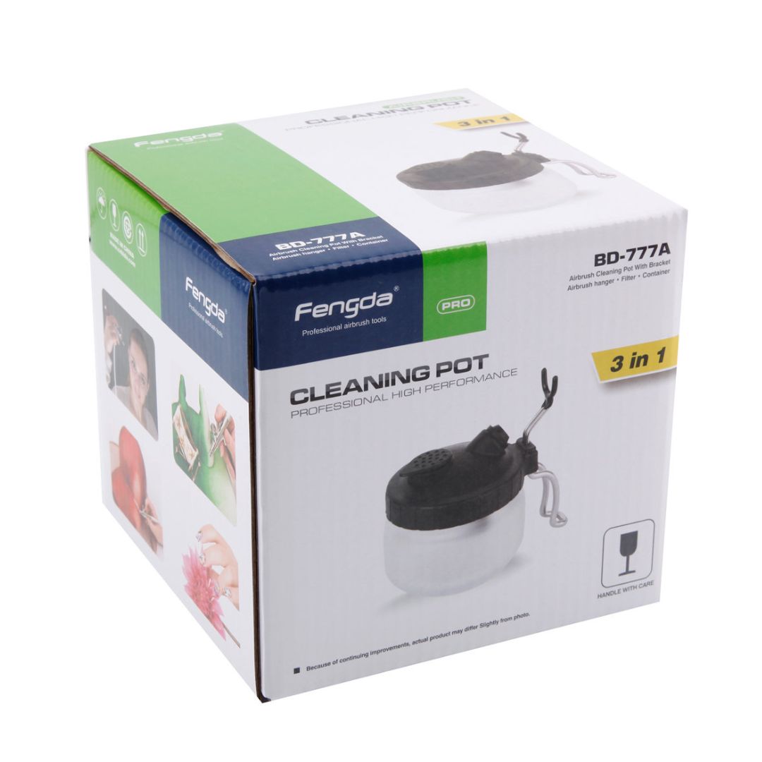 Pot de nettoyage et station de purge pour aérographe simple action à succion