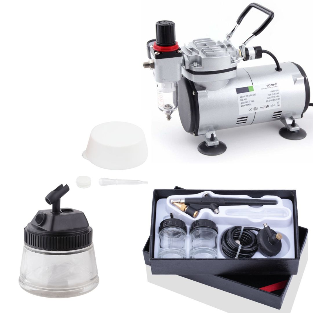 Kit aérographe BD-138 + compresseur FD-18-2 + accessoires