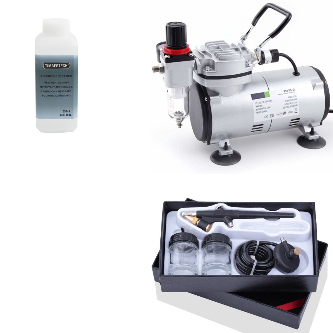 Kit aérographe BD-138 + compresseur FD-18-2 + accessoires