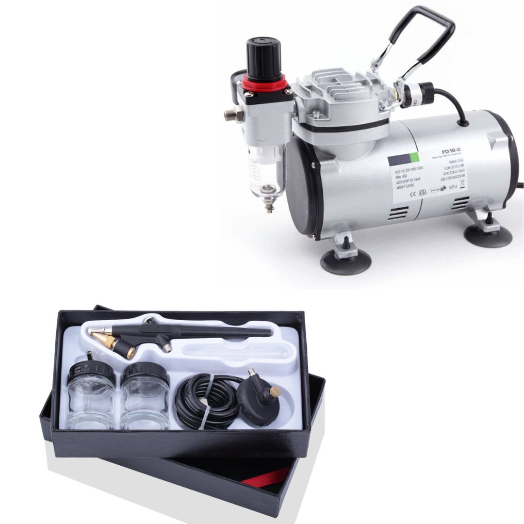 Kit aérographe BD-138 + compresseur FD-18-2 + accessoires