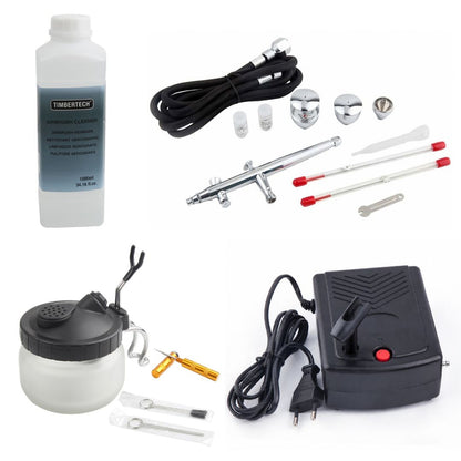 Kit aérographe 186K compresseur mini accessoires premium très polyvalent