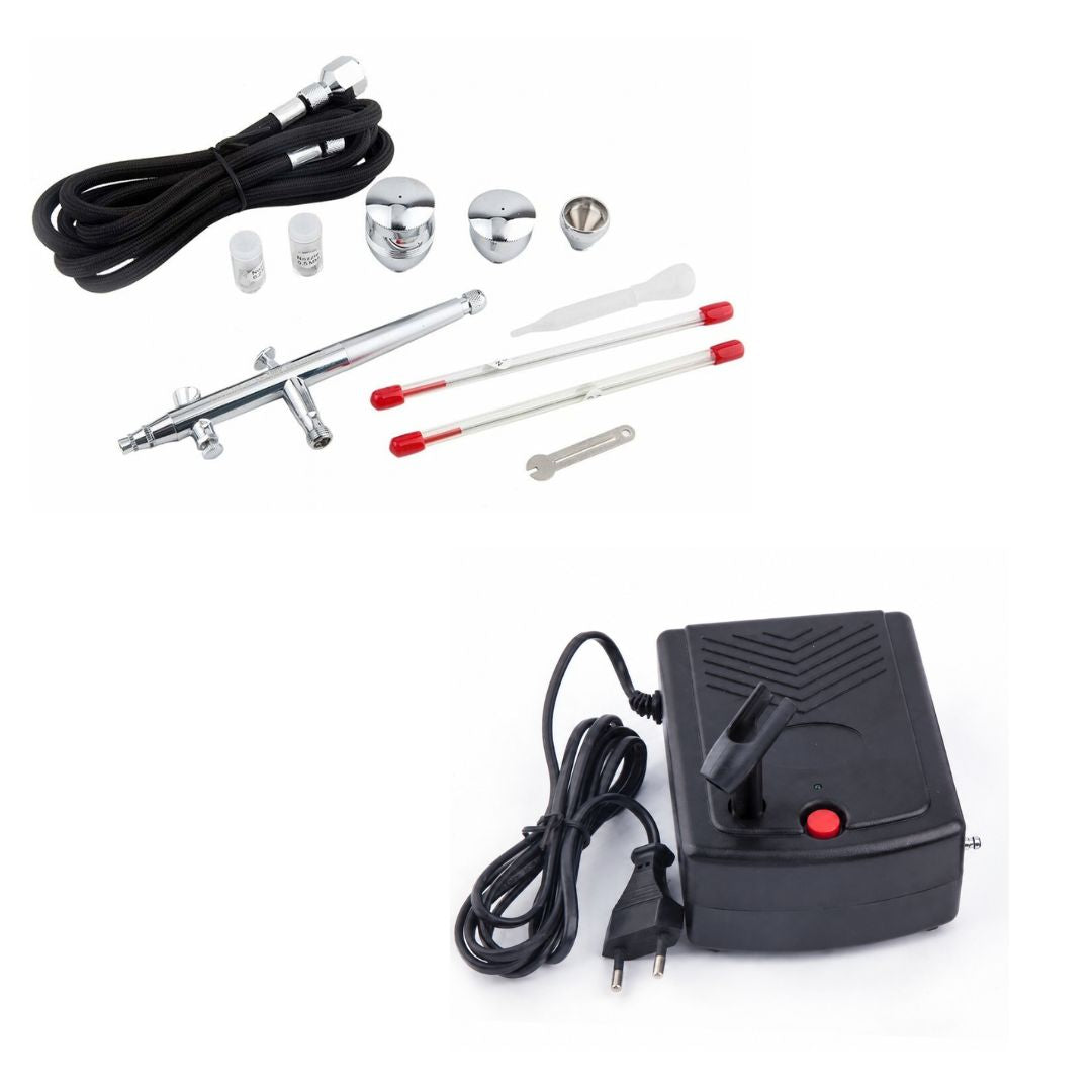 Kit aérographe 186K compresseur accessoires indispensables buses aiguilles nettoyant