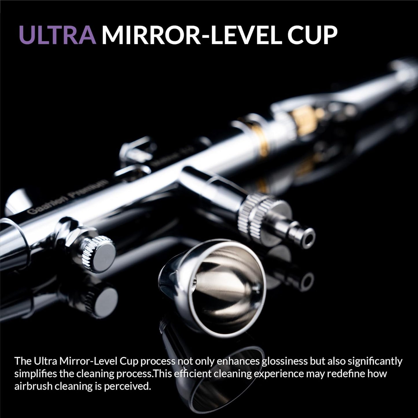 Gaahleri Mobius 0.2 mm aérographe double action à gravité