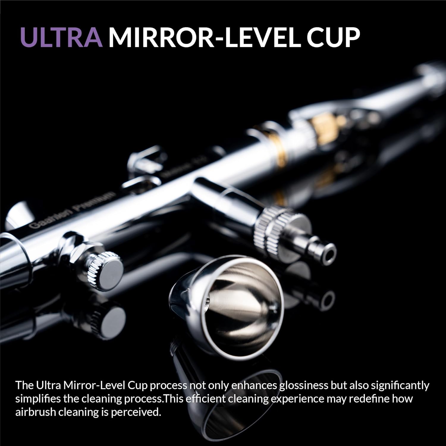 Gaahleri Mobius 0.2 mm aérographe double action à gravité