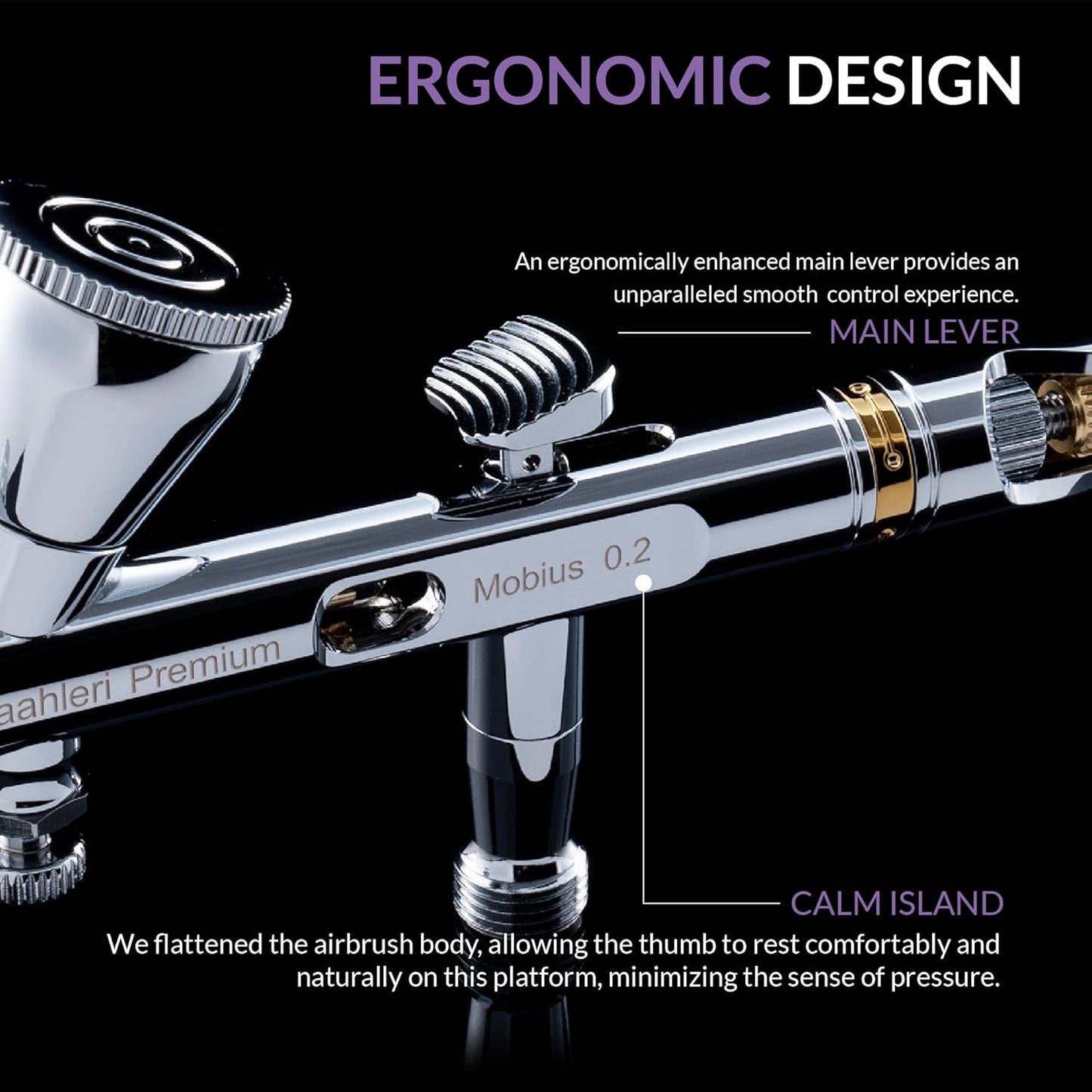 aérographe premium Gaahleri pour peinture de haute précision
