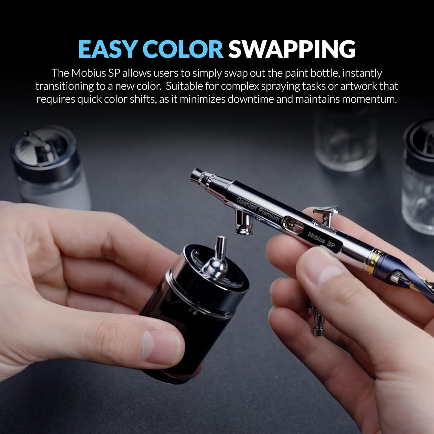 aérographe premium Gaahleri 0,5 mm pour peinture large