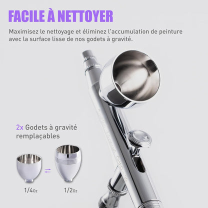 aérographe Gaahleri avec buse fine pour peinture détaillée