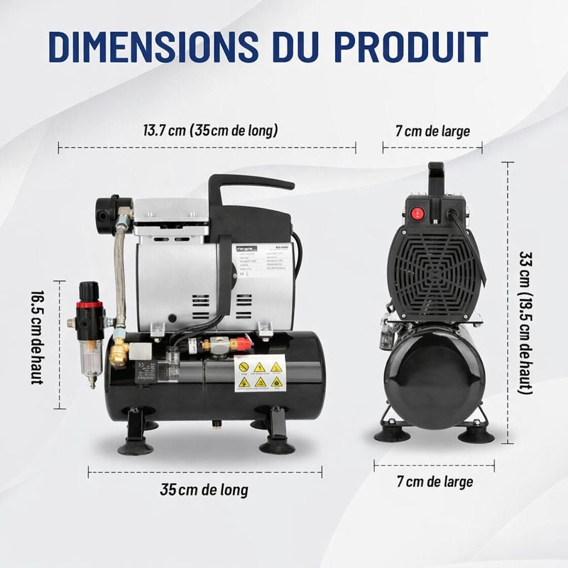 Compresseur à cuve AS-600 puissant pour aérographe
