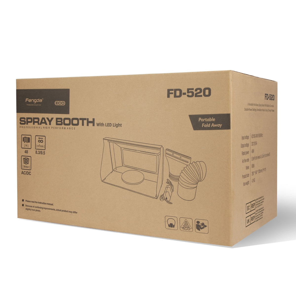 Carton de la cabine de peinture Fengda FD-520