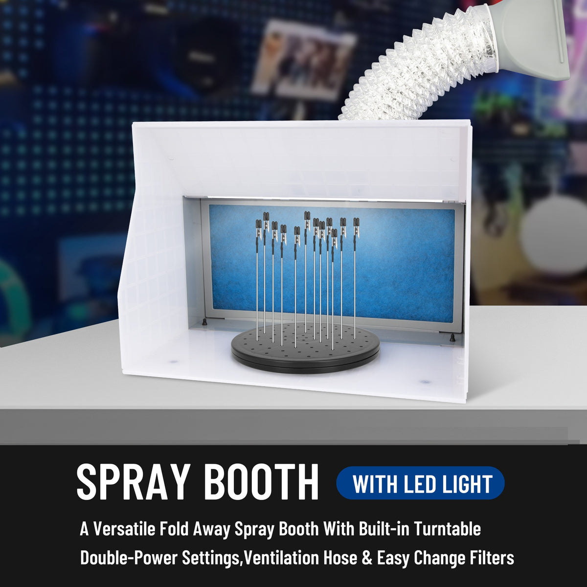Cabine de peinture BD-513 avec éclairage LED