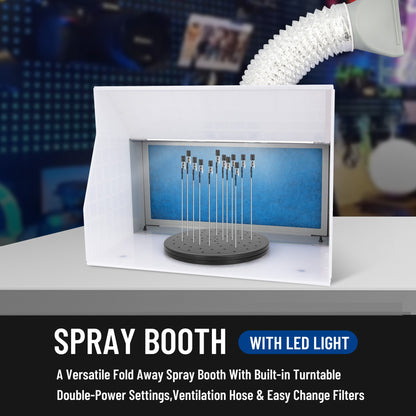Cabine de peinture BD-513 avec éclairage LED