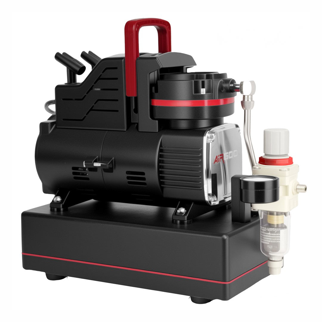compresseur pour aérographe premium anti-rouille et double ventilateur AG-436
