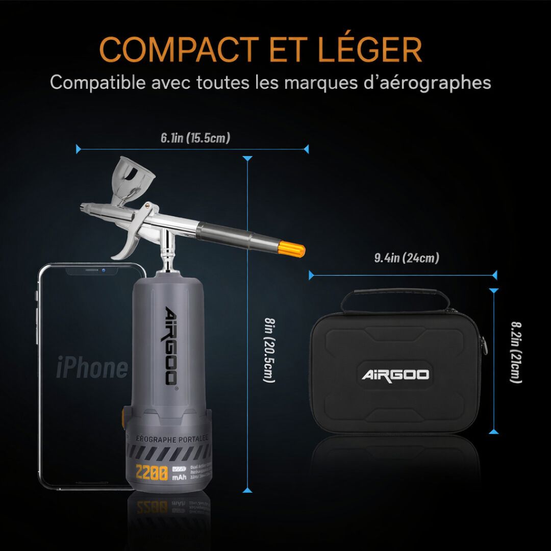 kit aérographe portable avec compresseur mini