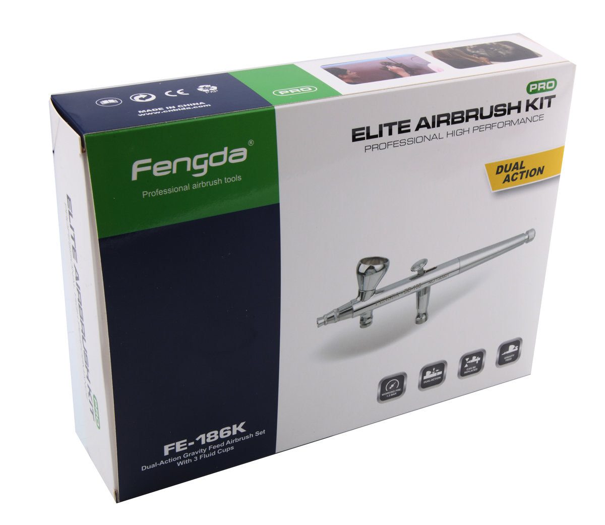 kit aérographe 186K mini compresseur accessoires godets buses nettoyage livraison rapide