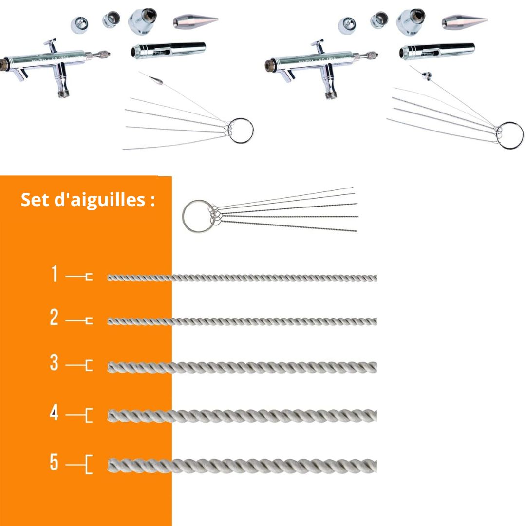 Pot de nettoyage pour aérographe avec outils